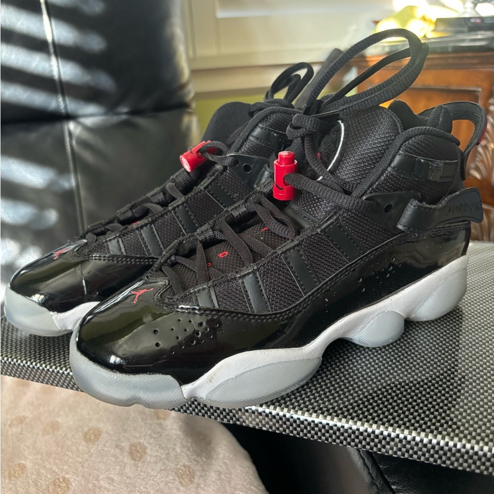 Black and Red Nike Jordans